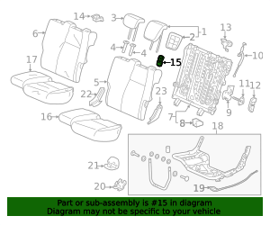 2016-2022 Honda HR-V Seat Belt Anchor Plate Cover 82124-T5R-A11ZA | OEM ...