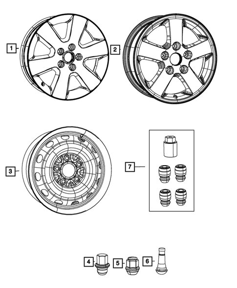 Wheels, Tires and Hardware for 2010 Dodge Journey #0