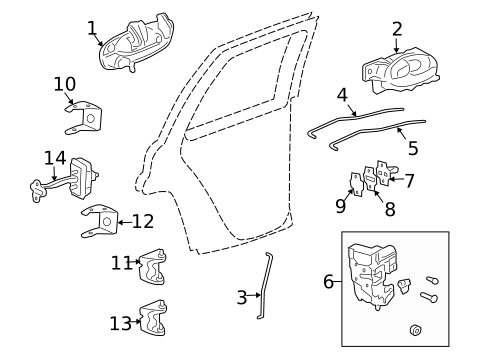 Rear Door for 2006 Saab 9-7x #0