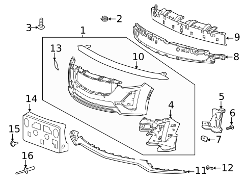 Bumper & Components - Front for 2024 Cadillac CT5 #1
