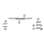 68496079AA - : Decklid Emblem for Chrysler: 300 Image