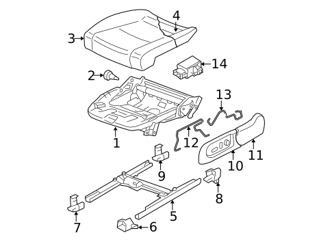 Front Seat Components for 2009 Volkswagen Passat #2