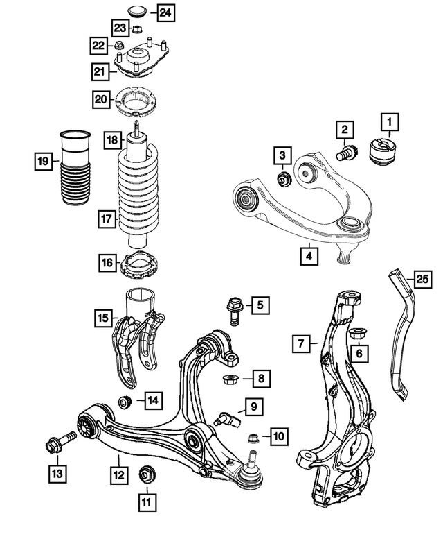 6512111AA - Front Suspension: Hex Flange Head Bolt And Washer for Mopar Image