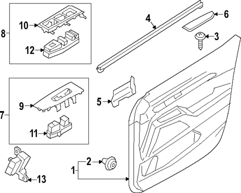 Interior Trim - Front Door for 2023 Kia Telluride #0