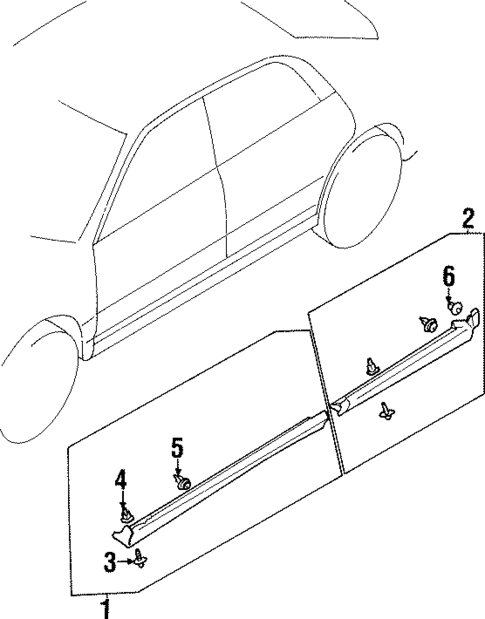 Exterior Trim - Pillars for 2003 Mitsubishi Diamante #0