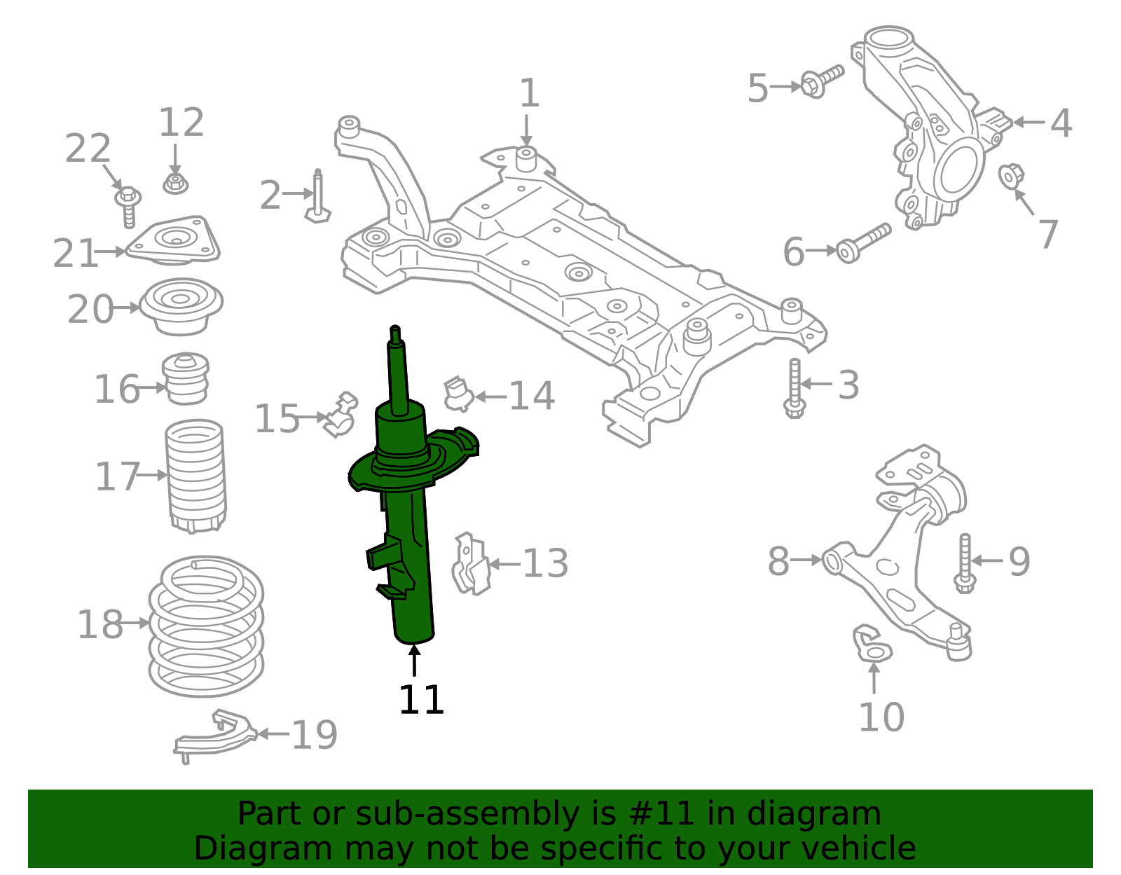 2016-2018 Ford Focus Suspension Strut G1FZ-18124-E | OEM Parts Online