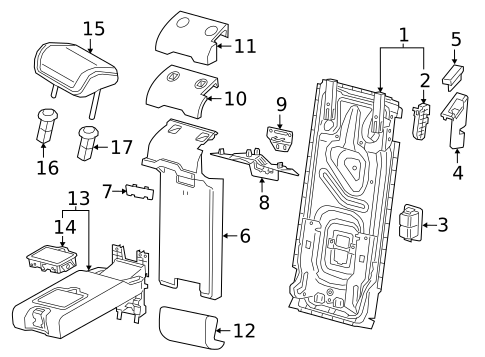 Rear Seat Components for 2023 Audi Q5 Sportback #2