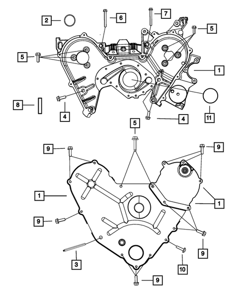 Timing Belt/Chain and Cover and Balance Shaft for 2009 Chrysler Sebring #0