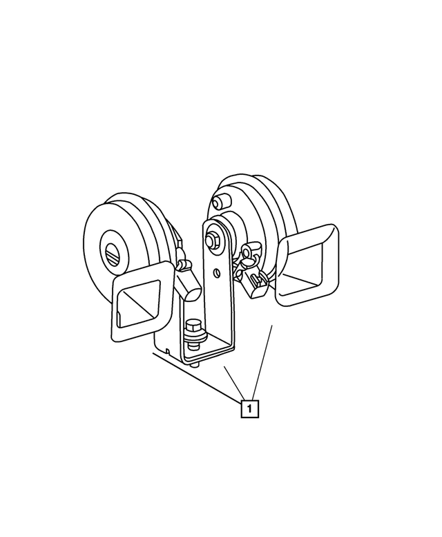 56010313AC - : Horn And Bracket for Mopar Image