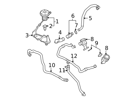 Emission Components for 2008 BMW 535xi #0