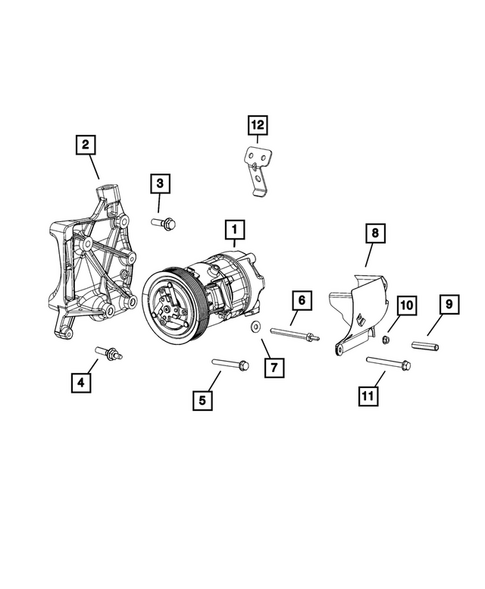 Air Conditioner Compressor and Mounting for 2019 Alfa Romeo 4C #0