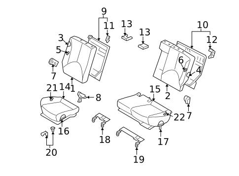 Rear Seat for 2008 Hyundai Accent #0