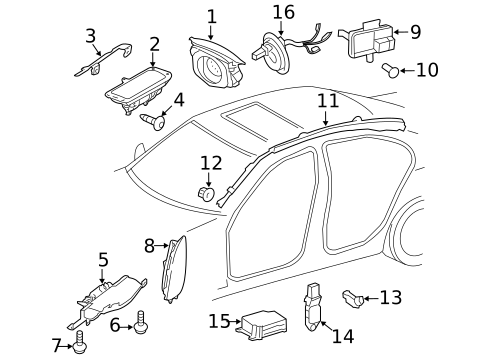 Air Bag Components for 2010 Mercedes-Benz CLS63 AMG #0