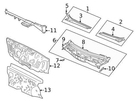 Cowl for 2001 Hyundai Sonata #0