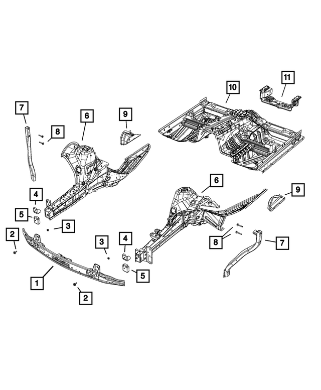 6509460AA - Body Sheet Metal Except Doors: Hex Nut for Mopar Image