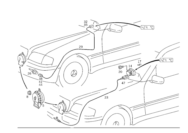 2025420305 - Electrical Equipment and Instruments: Remote Thermometer for Mercedes-Benz: C220, C230, C280, C43 AMG Image image