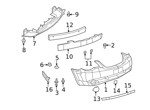 Grille & Components for 2010 Chrysler Sebring #1