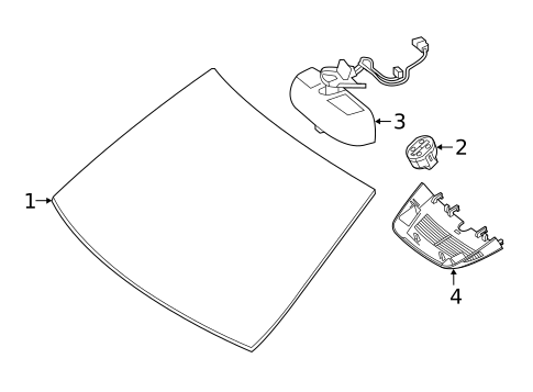 Glass - Windshield for 2018 Mercedes-Benz GLE63 AMG S #0