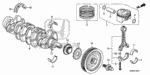 13020PRBA01 - Engine: PISTON SET B (STD) for Honda Image