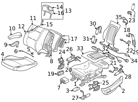 Front Seat Components for 1999 Audi A8 Quattro #0