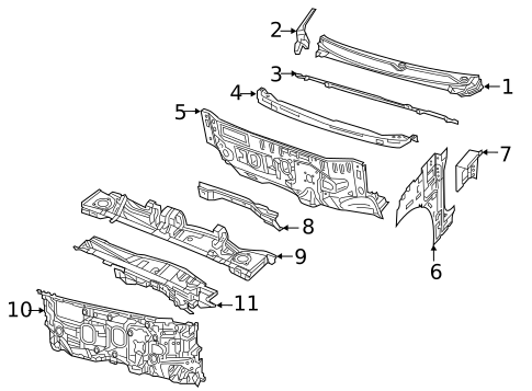 Cowl for 2022 Chrysler Pacifica #0