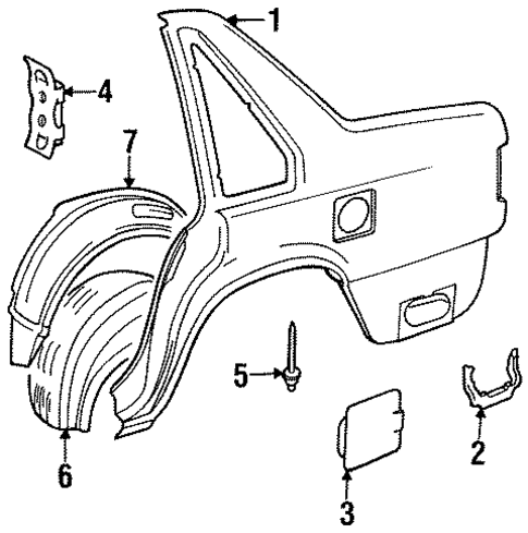 Quarter Panel & Components for 1997 Volvo 960 #1