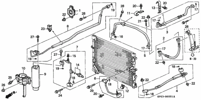 A/C Hoses - Pipes (2) for 1994 Acura Legend #0