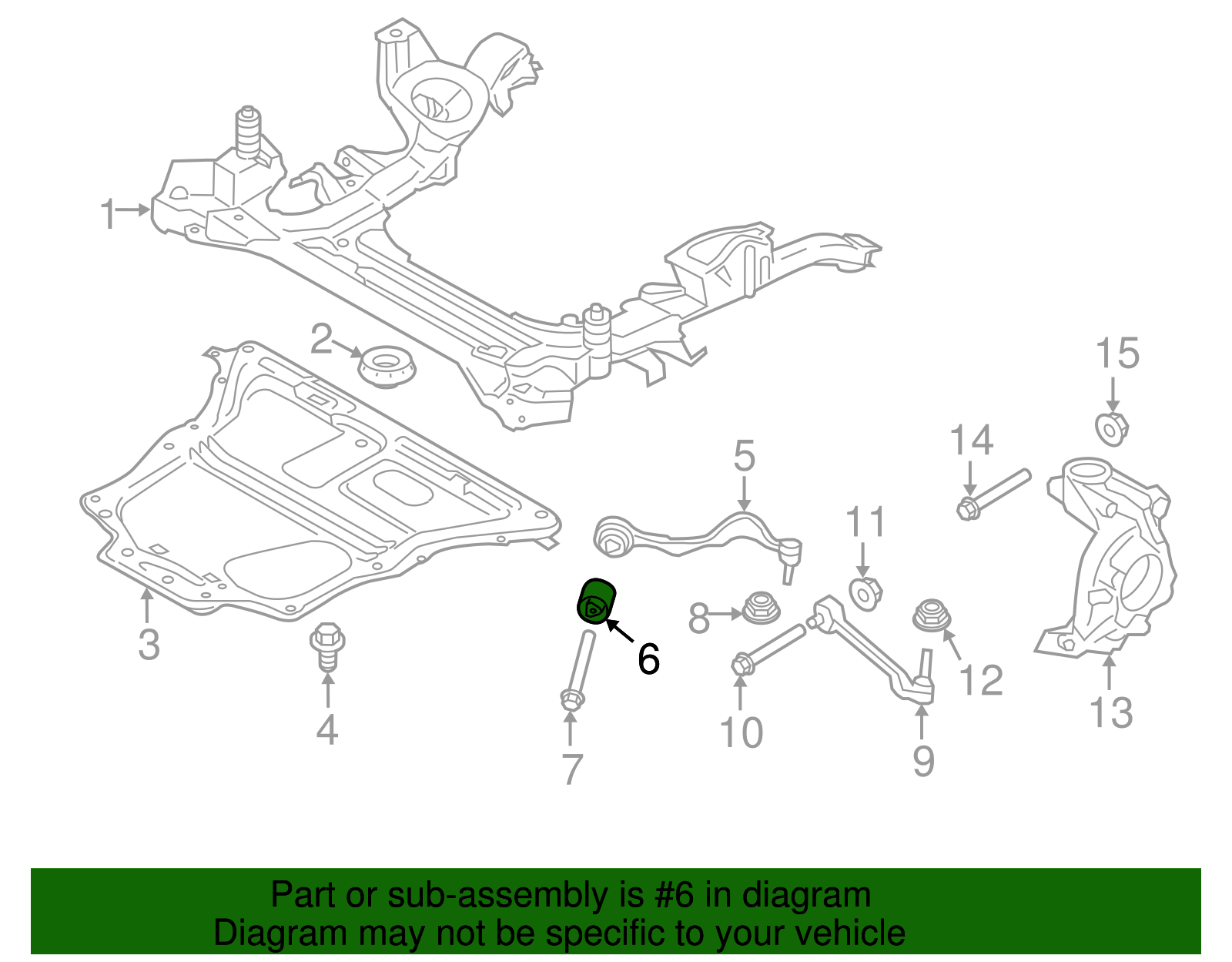 samuページ 31126854729 - 2012-2021 BMW Front Control Arm Bushing (31-12-6-854