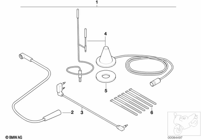 61131367599 - Audio, Navigation, Information Systems: Cable Tie - L=200Mm/B=3.6mm for BMW-Motorrad Image