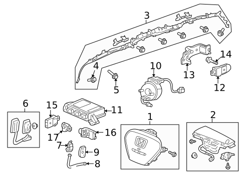 Air Bag Components for 2007 Honda Element #0