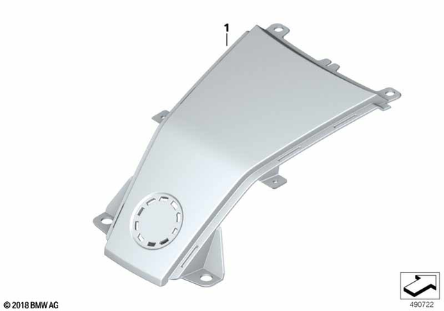 46548563676 - Luggage &amp; Storage: Trim For Topcase Cover - Chrom for BMW-Motorrad Image