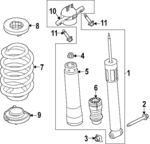 R1PZ18A161A - : Upper Mount for Ford: Bronco Sport Image