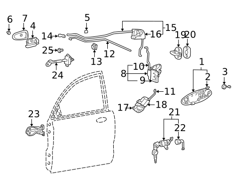 Front Door for 2001 Hyundai XG300 #0