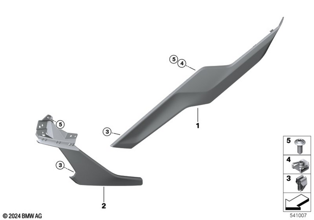 46638394619 - Frame and Mounting Parts: Lateral Trim Panel, Left - Rohteil/blank for BMW-Motorrad Image image
