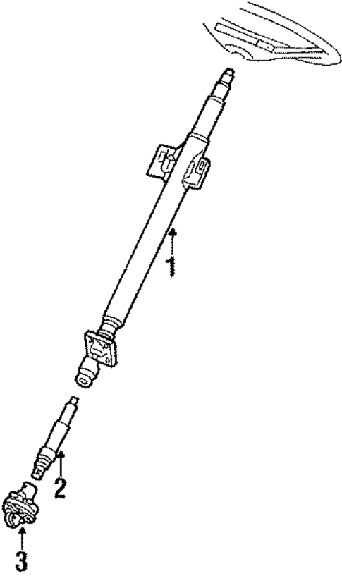 Steering Column & Wheel for 1989 Mazda B2200 #0
