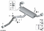 18308635782 - : Rear Muffler With Exhaust Flap for BMW Image