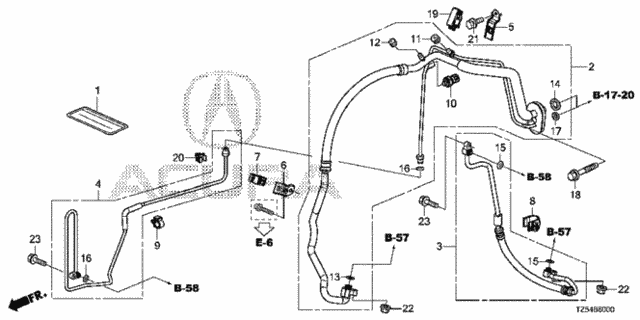 A/C Air Conditioner (Hoses/Pipes) for 2014 Acura MDX #0