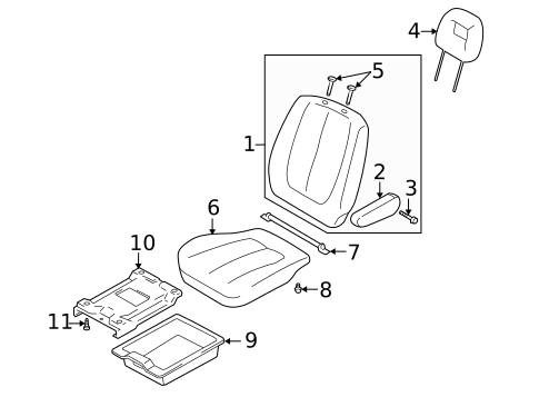 Front Seat Components for 2003 Suzuki XL-7 #0