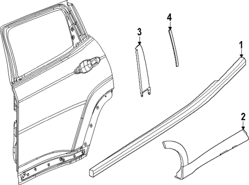 Exterior Trim - Rear Door for 2025 Dodge Hornet #0