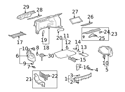 Interior Trim - Rear Body for 2017 Lexus LS460 #2