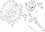 KB3Z1015E - Suspension: 2023-2024 Ford - Wheel, Spare for Ford: Bronco, Ranger Image
