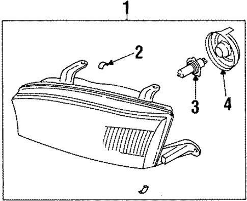 Headlamp Components for 1999 Subaru Legacy #0