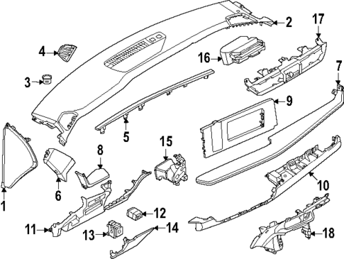 Instrument Panel Components for 2025 Nissan Kicks #0