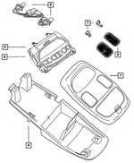 1UY31BD1AA - Interior Trim: Overhead Console Housing for Dodge: Ram 1500, Ram 2500, Ram 3500 | Ram: 1500, 2500, 3500 Image