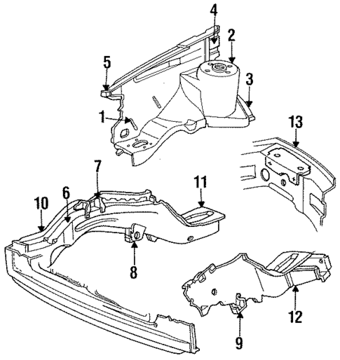 Structural Components & Rails for 1995 Dodge Grand Caravan #0