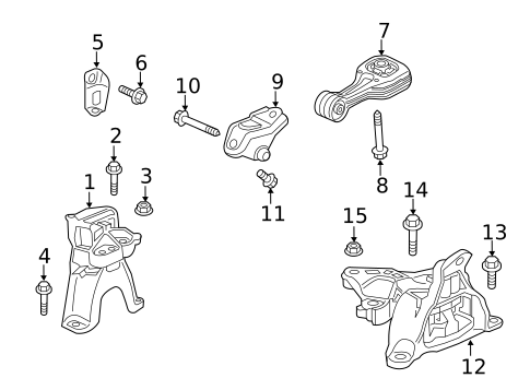 Engine & Trans Mounting for 2016 Honda Civic #2