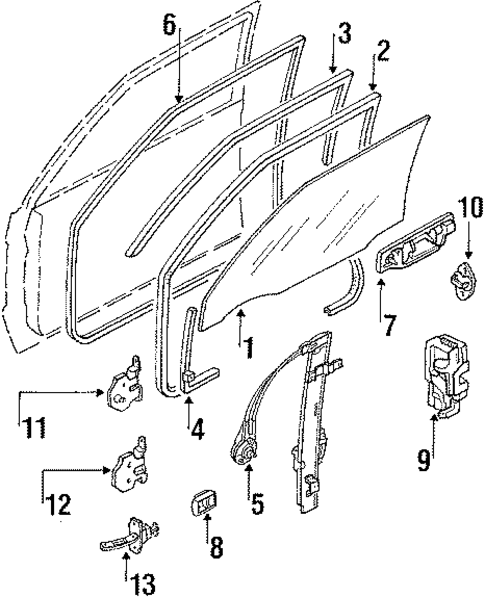 Front Door for 1988 Mazda 323 #0