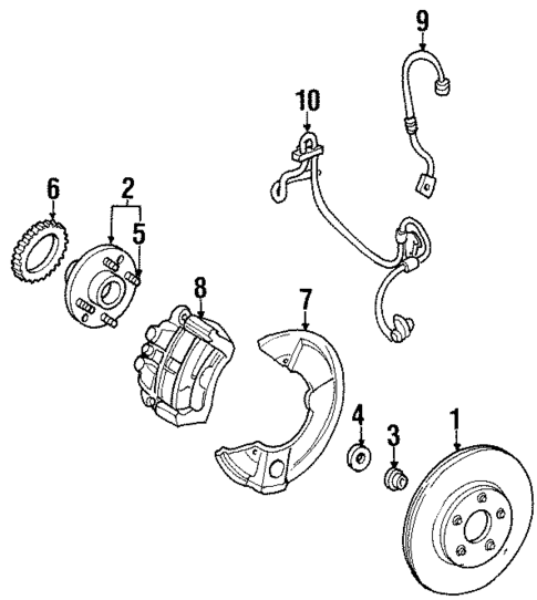 Front Brakes for 1998 Ford Windstar #0