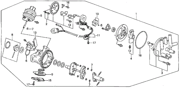 Distributor (TEC) (86-87) for 1986 Acura Legend #0