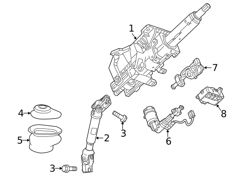 Steering Column Assembly for 2017 Cadillac XTS #0